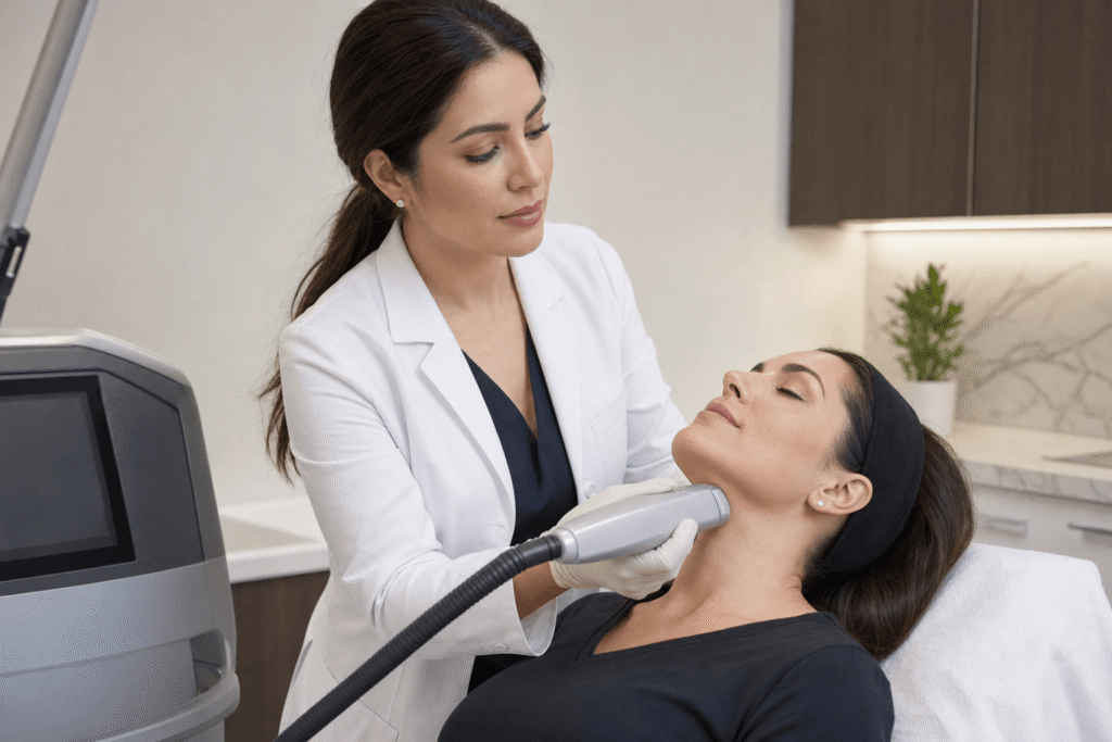 can laser tighten neck skin